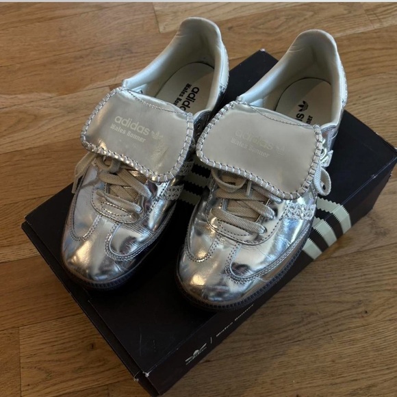 Authentic Wales Bonner Adidas Silver Sambas - Picture 2 of 4